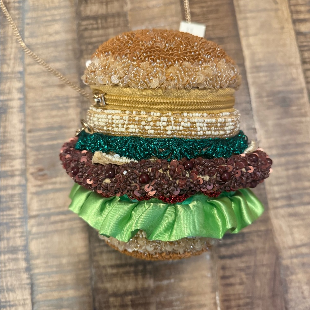 Viral TJ Maxx Hamburger Shaped Beaded Sequin Purse